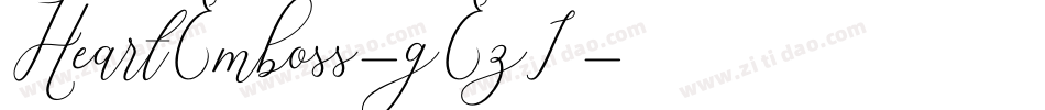 HeartEmboss-gEz1字体转换