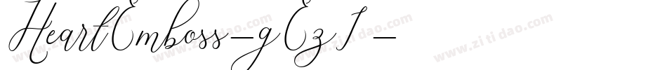 HeartEmboss-gEz1字体转换
