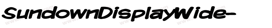 SundownDisplayWide字体转换
