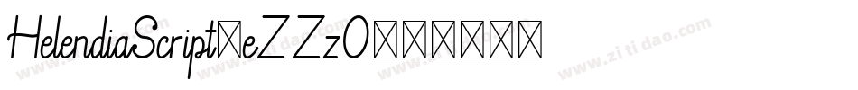 HelendiaScript-eZZzO字体转换