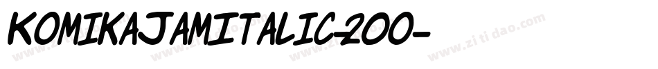 KomikaJamItalic-20o字体转换