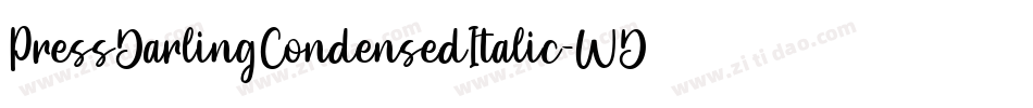 PressDarlingCondensedItalic-WDDG字体转换