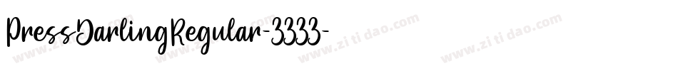 PressDarlingRegular-3333字体转换