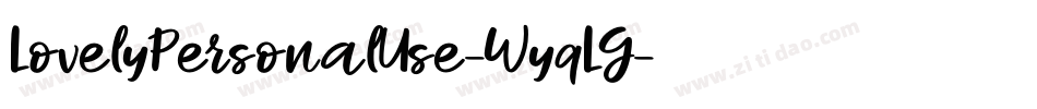 LovelyPersonalUse-WyqLG字体转换