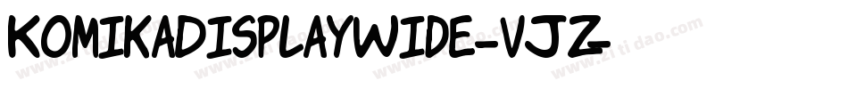 KomikaDisplayWide-vJZ字体转换