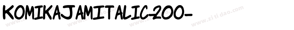 KomikaJamItalic-20o字体转换