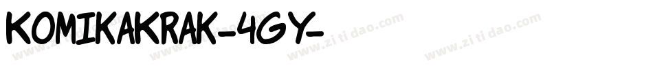 KomikaKrak-4GY字体转换