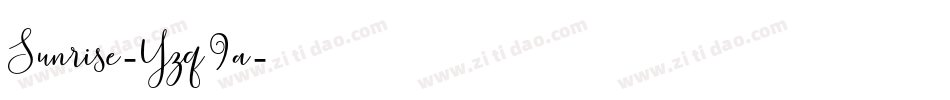 Sunrise-Yzq9a字体转换