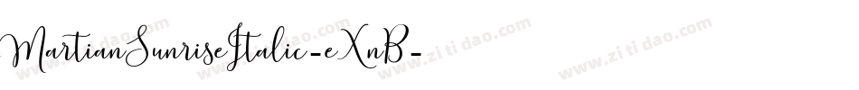 MartianSunriseItalic-eXnB字体转换