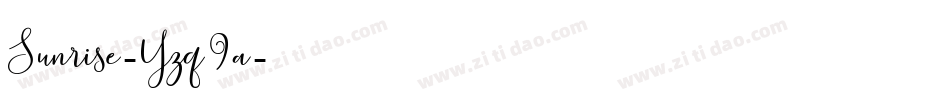 Sunrise-Yzq9a字体转换