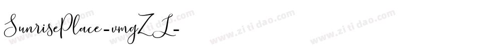 SunrisePlace-vmgZL字体转换