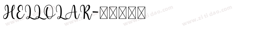 HELLOLAR字体转换