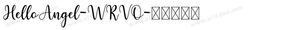 HelloAngel-WRVO字体转换