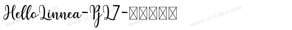 HelloLinnea-PjL7字体转换