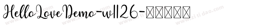 HelloLoveDemo-w1126字体转换