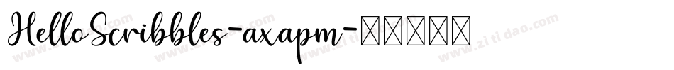 HelloScribbles-axapm字体转换