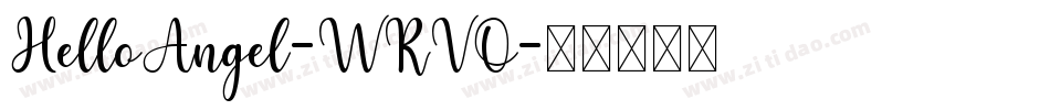 HelloAngel-WRVO字体转换