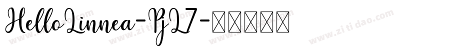 HelloLinnea-PjL7字体转换