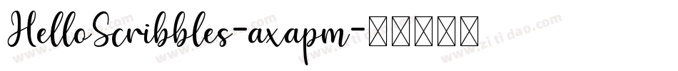 HelloScribbles-axapm字体转换