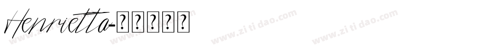 Henrietta字体转换