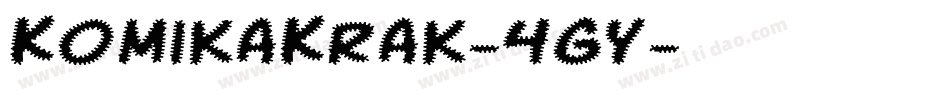 KomikaKrak-4GY字体转换