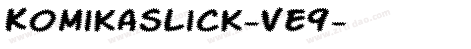 KomikaSlick-vE9字体转换