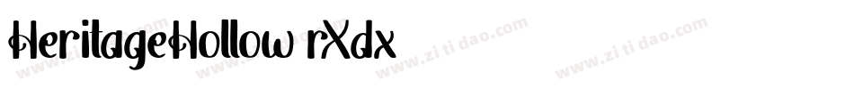 HeritageHollow-rXdx字体转换