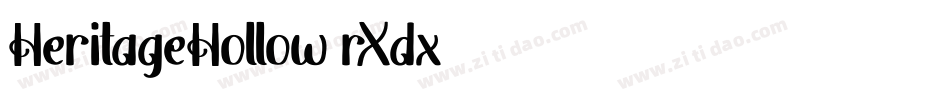 HeritageHollow-rXdx字体转换