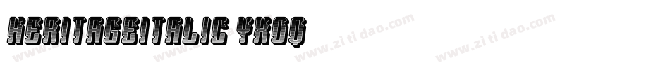 HeritageItalic-YxOq字体转换