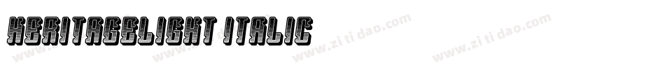 HeritageLight-Italic字体转换