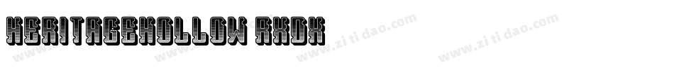 HeritageHollow-rXdx字体转换