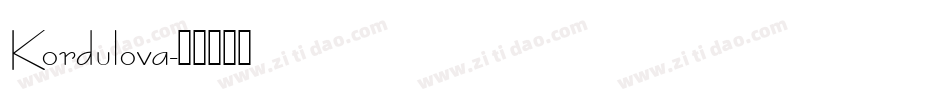 Kordulova字体转换