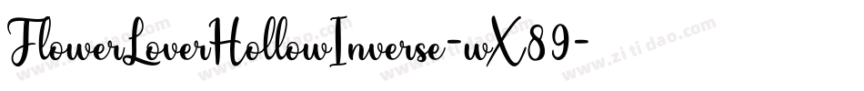 FlowerLoverHollowInverse-wX89字体转换