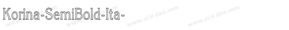 Korina-SemiBold-Ita字体转换