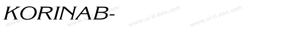KORINAB字体转换