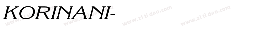 KORINANI字体转换