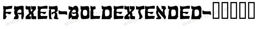 Faxer-BoldExtended字体转换