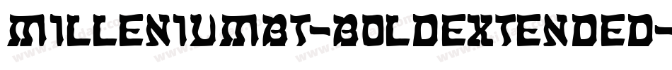 MilleniumBT-BoldExtended字体转换