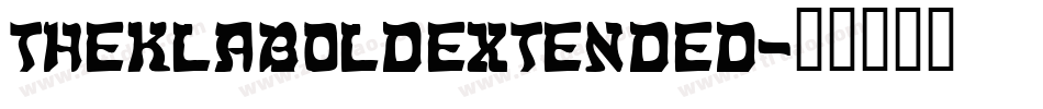 TheklaBoldExtended字体转换