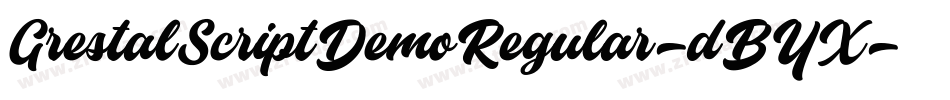 GrestalScriptDemoRegular-dBYX字体转换