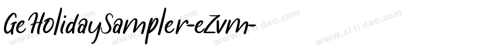 GeHolidaySampler-eZvm字体转换