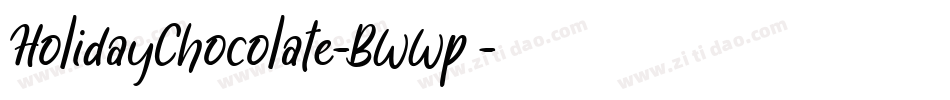 HolidayChocolate-BWWp5字体转换