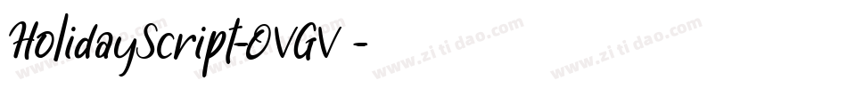 HolidayScript-OVGV8字体转换