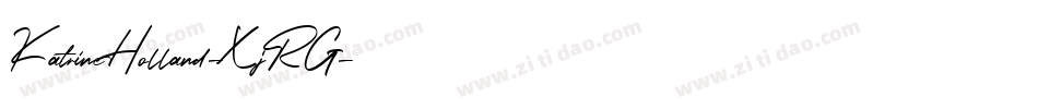 KatrineHolland-XjRG字体转换