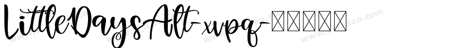 LittleDaysAlt-xvpq字体转换
