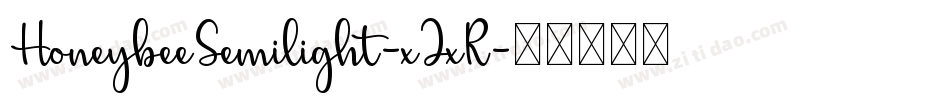 HoneybeeSemilight-xJxR字体转换