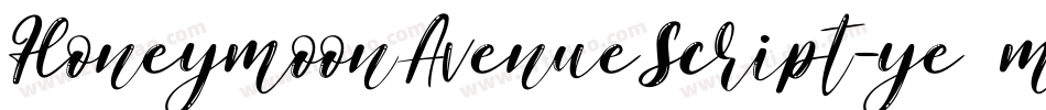 HoneymoonAvenueScript-ye7m字体转换