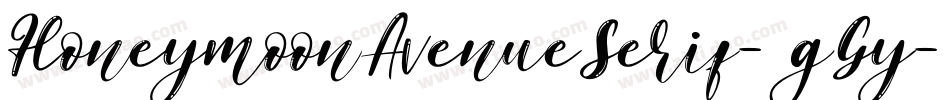 HoneymoonAvenueSerif-9gGy字体转换
