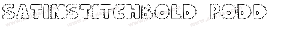 SatinStitchBold-Podd字体转换