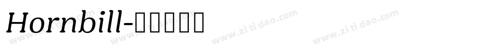 Hornbill字体转换